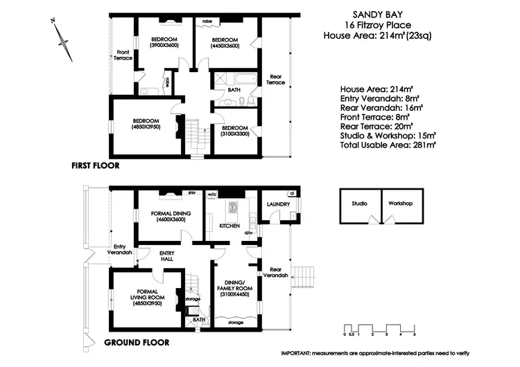 Floorplan of Homely house listing, 16 Fitzroy Place, Sandy Bay TAS 7005