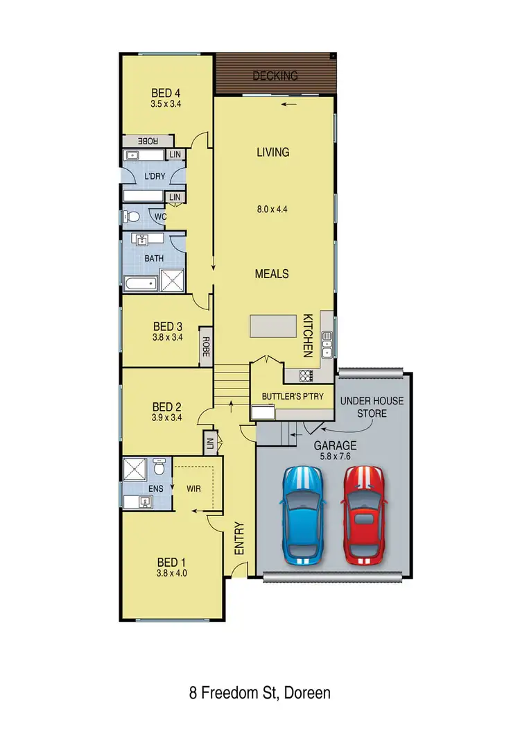 Floorplan of Homely house listing, 8 Freedom Street, Doreen VIC 3754