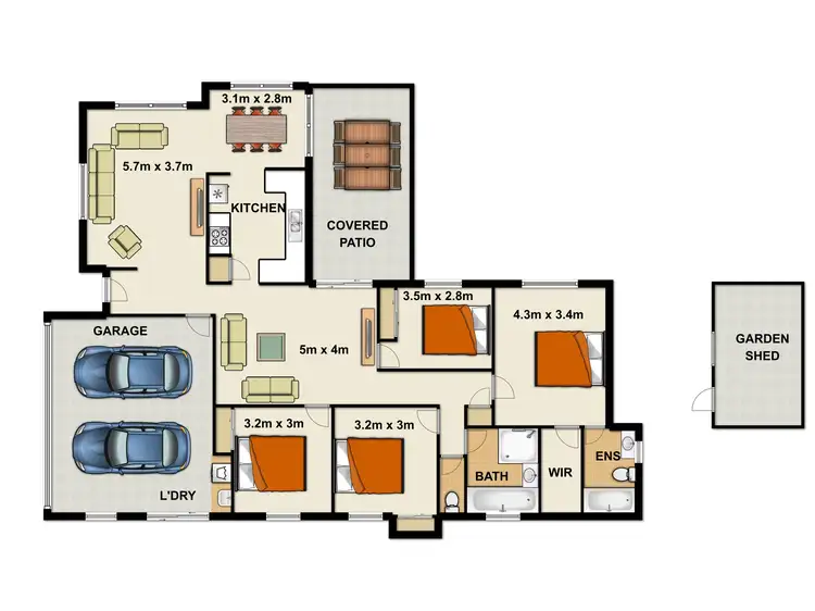 Floorplan of Homely house listing, 5 Tranquillity Way, Eagleby QLD 4207