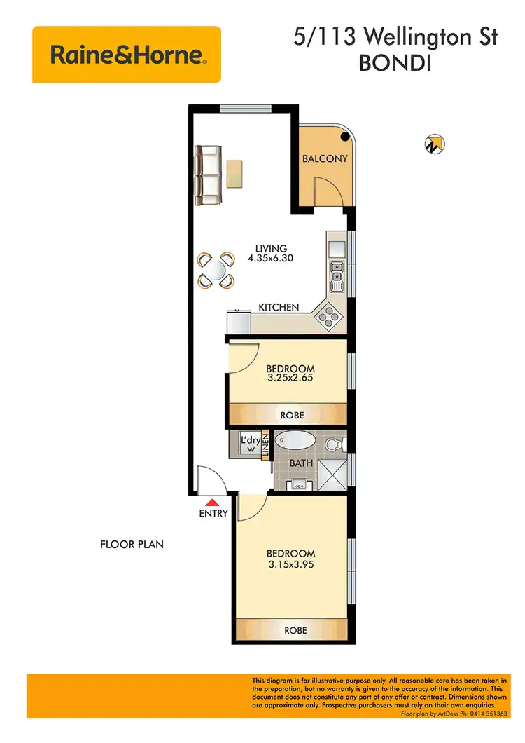 Floorplan of Homely apartment listing, 5/113 Wellington Street, Bondi Beach NSW 2026