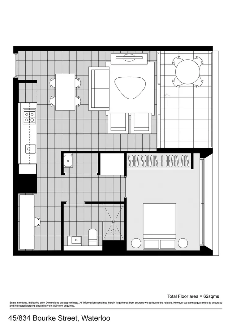 Floorplan of Homely apartment listing, 45/834 Bourke Street, Waterloo NSW 2017