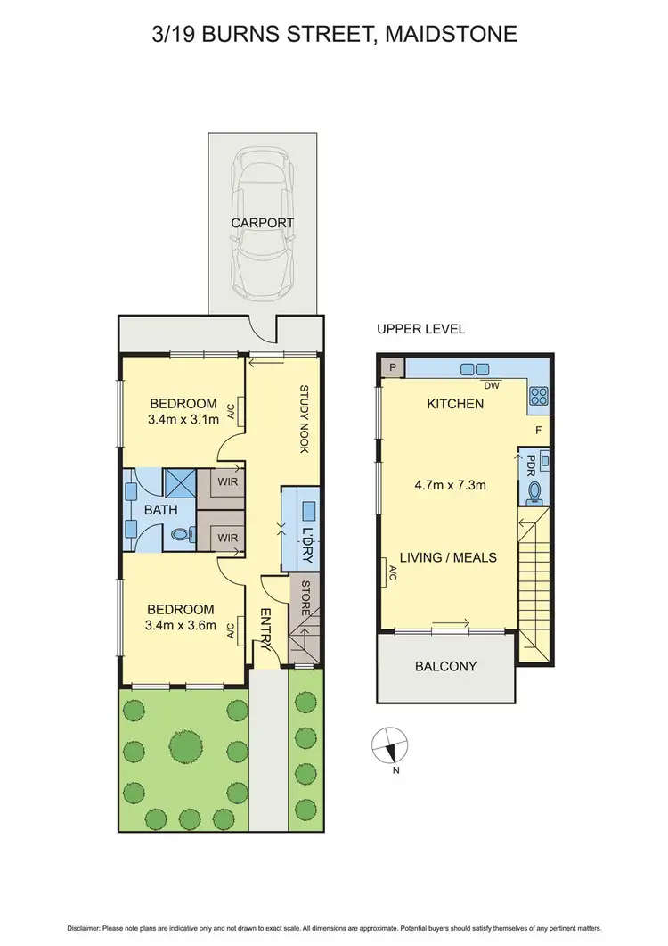 Floorplan of Homely townhouse listing, 3/19 Burns Street, Maidstone VIC 3012