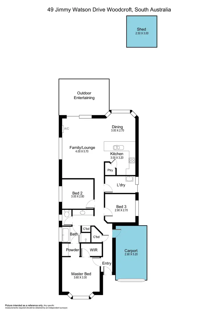 Floorplan of Homely house listing, 49 Jimmy Watson Drive, Woodcroft SA 5162