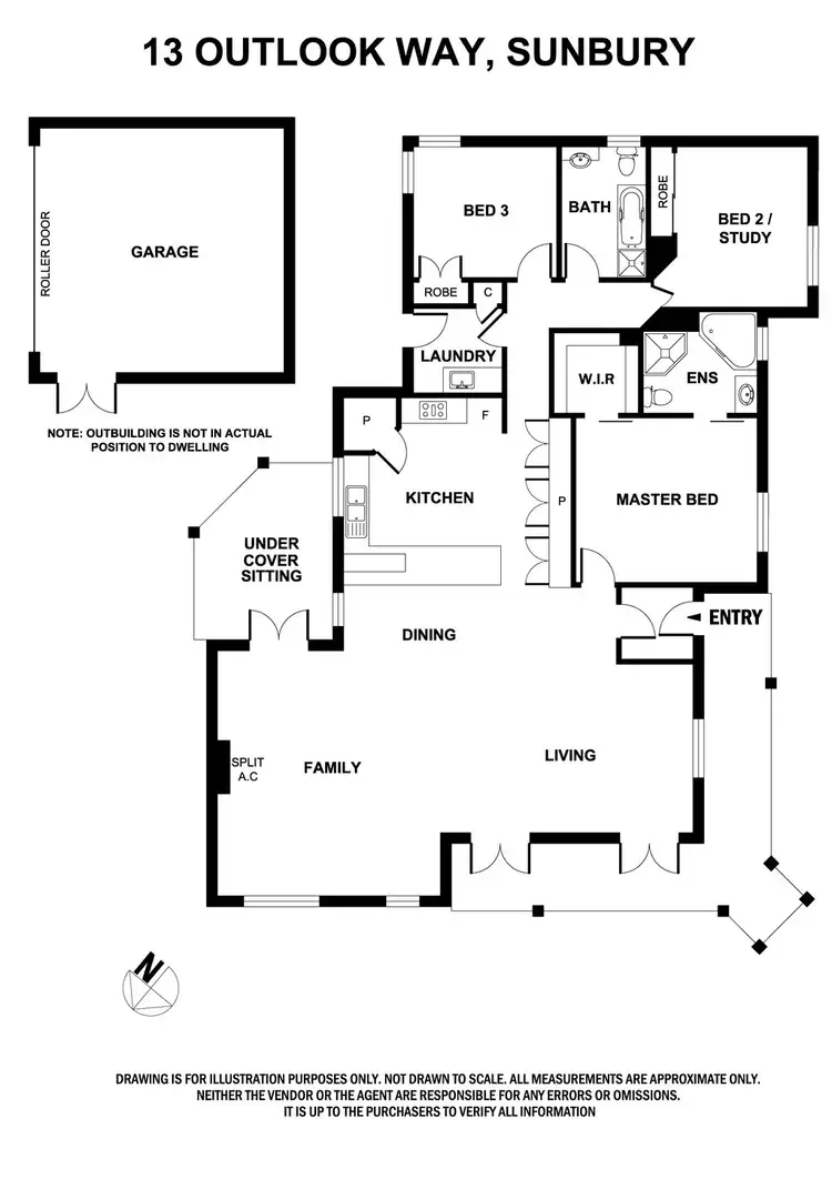 Floorplan of Homely house listing, 13 Outlook Way, Sunbury VIC 3429