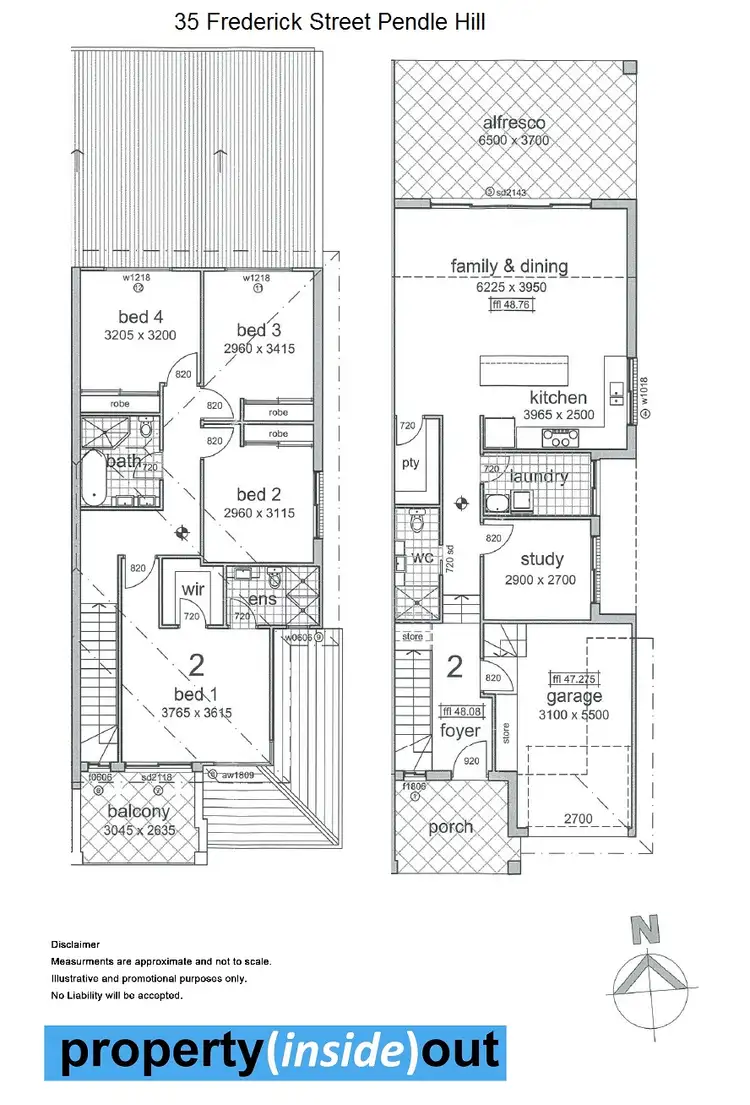 Floorplan of Homely semi-detached listing, 35 Frederick Street, Pendle Hill NSW 2145