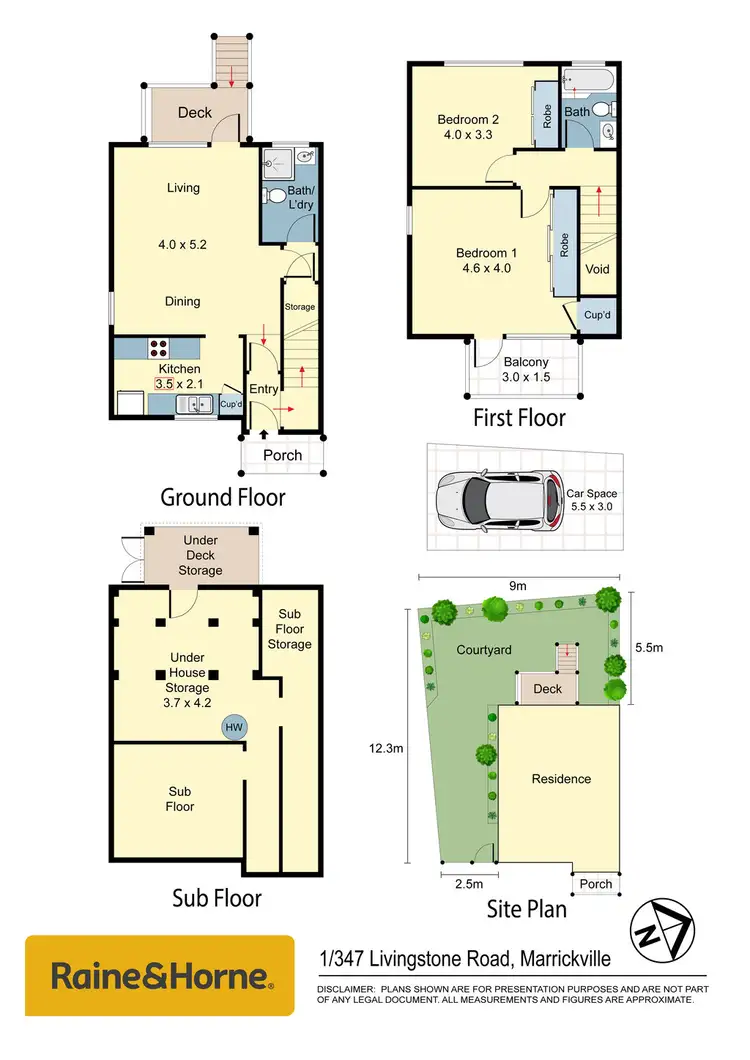 Floorplan of Homely townhouse listing, 1/347a Livingstone Road, Marrickville NSW 2204