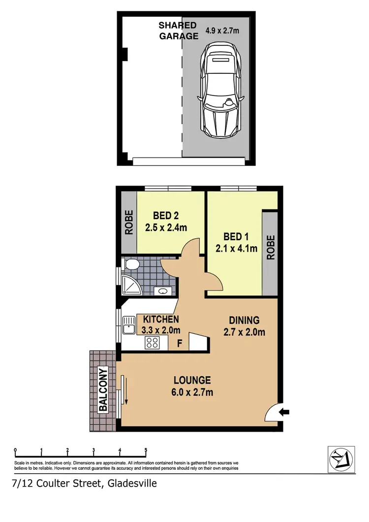 Floorplan of Homely apartment listing, 7/12 Coulter Street, Gladesville NSW 2111