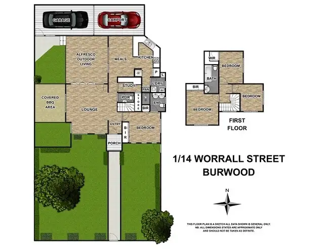 Floorplan of Homely house listing, 1/14 Worrall Street, Burwood VIC 3125
