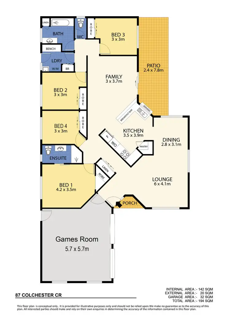 Floorplan of Homely house listing, 87 Colchester Crescent, Kirwan QLD 4817