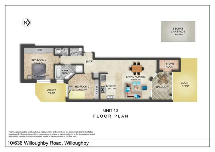 Floorplan of Homely apartment listing, 10/636 Willoughby Road, Willoughby NSW 2068