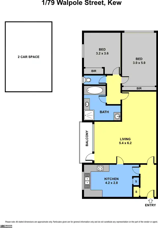 Floorplan of Homely apartment listing, 1/79 Walpole Street, Kew VIC 3101