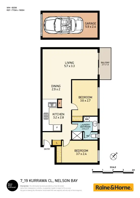 Floorplan of Homely unit listing, 7/19 Kurrawa Close, Nelson Bay NSW 2315