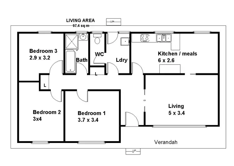 Floorplan of Homely house listing, 14 Garrard Street, Barmera SA 5345