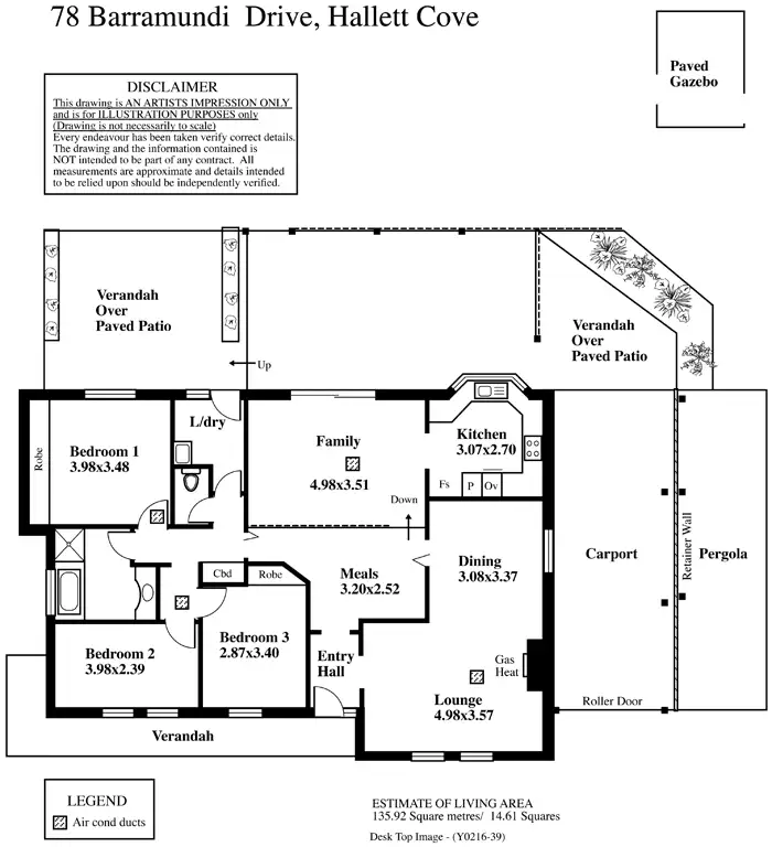 Floorplan of Homely house listing, 78 BARRAMUNDI DRIVE, Hallett Cove SA 5158