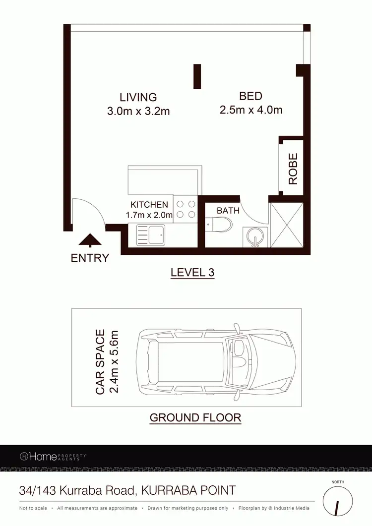 Floorplan of Homely studio listing, 34/143 Kurraba Road, Neutral Bay NSW 2089