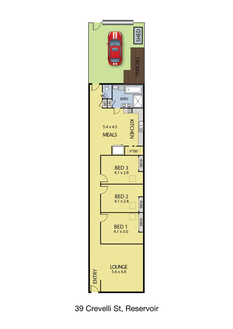 Floorplan of Homely house listing, 39 Crevelli Street, Reservoir VIC 3073