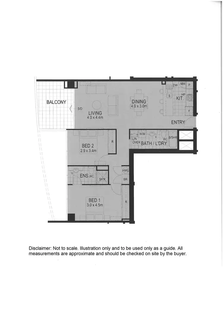 Floorplan of Homely apartment listing, 128/181 Adelaide Terrace, East Perth WA 6004