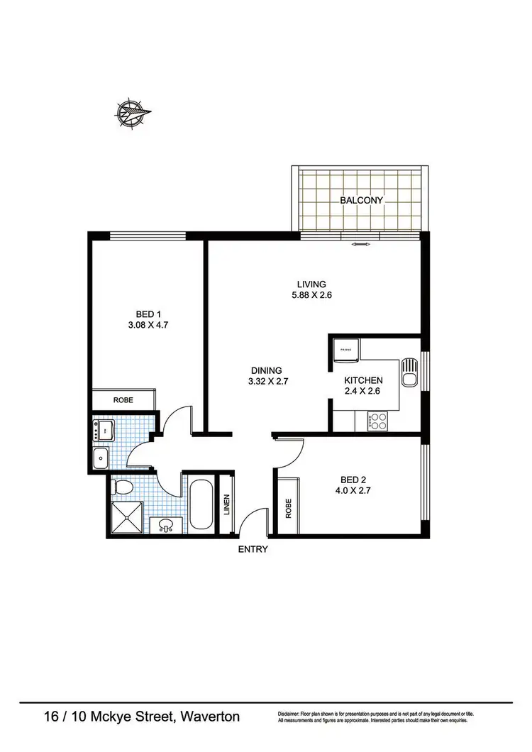 Floorplan of Homely apartment listing, 16/10 McKye Street, Waverton NSW 2060