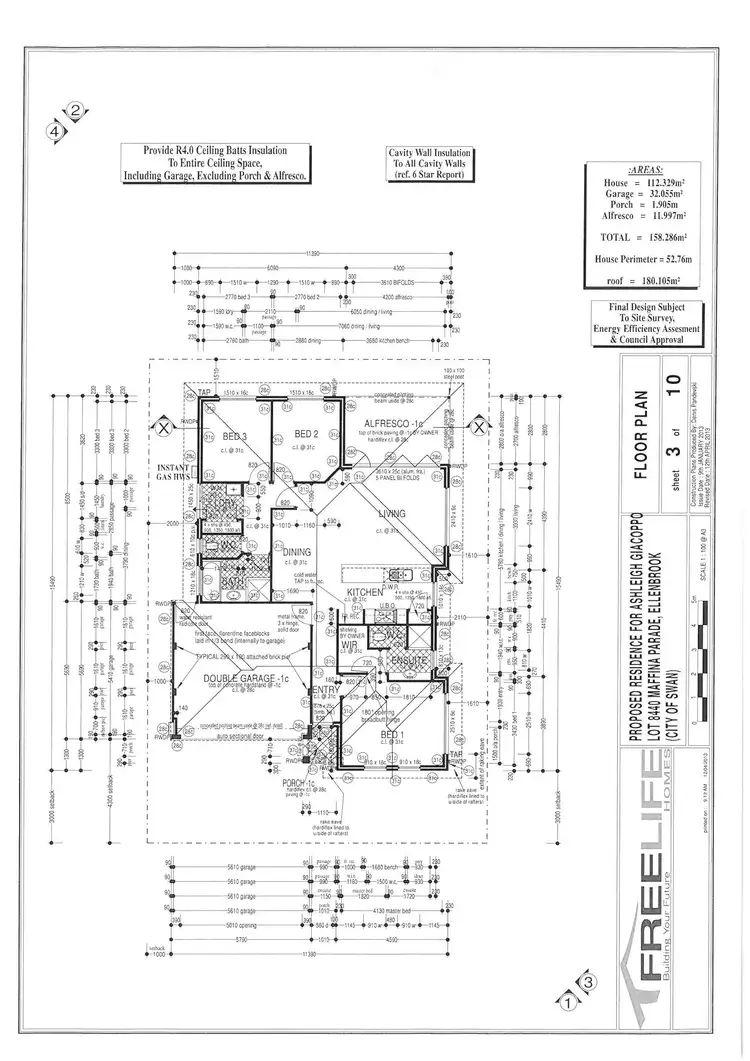 Floorplan of Homely house listing, 6 Maffina Parade, Ellenbrook WA 6069