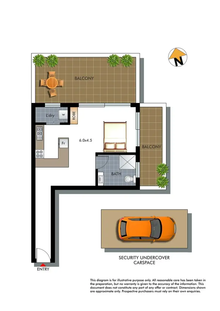 Floorplan of Homely studio listing, 11/126 Roscoe Street, Bondi Beach NSW 2026