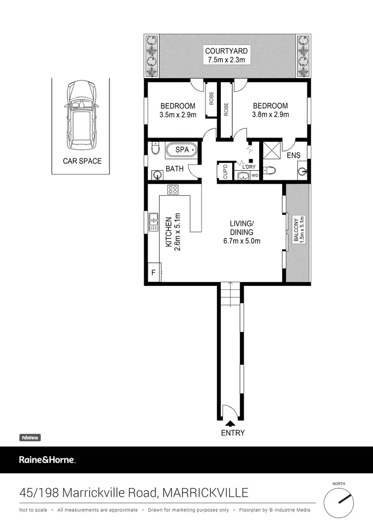 Floorplan of Homely apartment listing, 45/198 Marrickville Rd, Marrickville NSW 2204