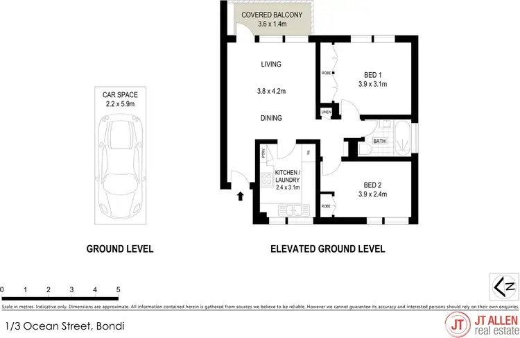 Floorplan of Homely apartment listing, 1/3 Ocean Street, Bondi NSW 2026