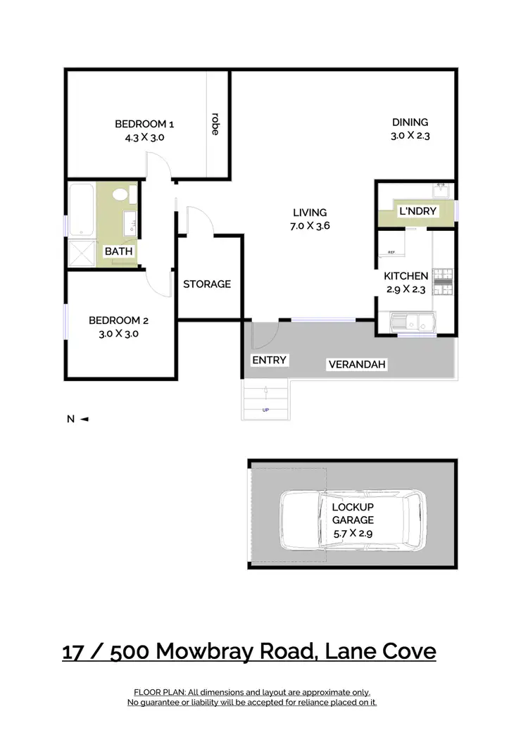 Floorplan of Homely unit listing, 17/496-504 Mowbray Road, Lane Cove NSW 2066