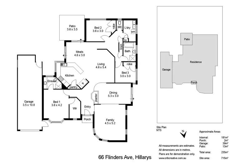 Floorplan of Homely house listing, 66 FLINDERS AVENUE, Hillarys WA 6025