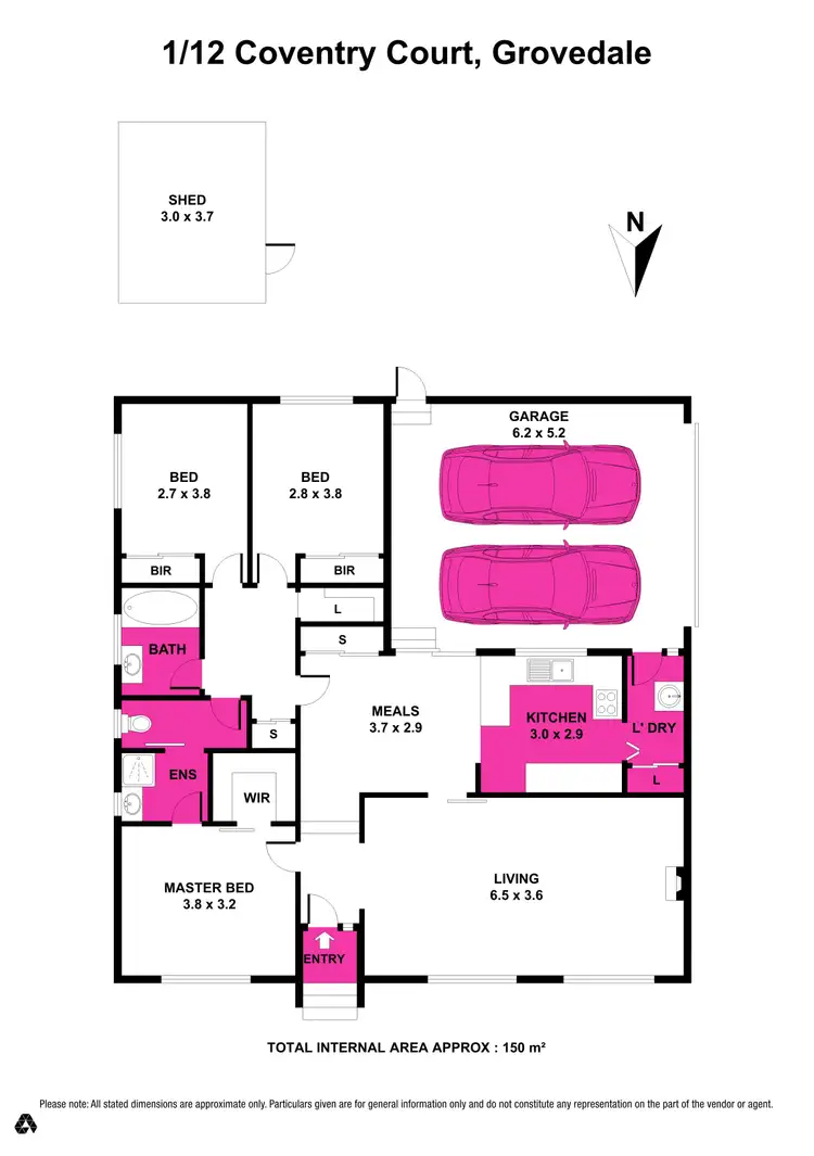 Floorplan of Homely house listing, 1/12 Coventry Court, Grovedale VIC 3216