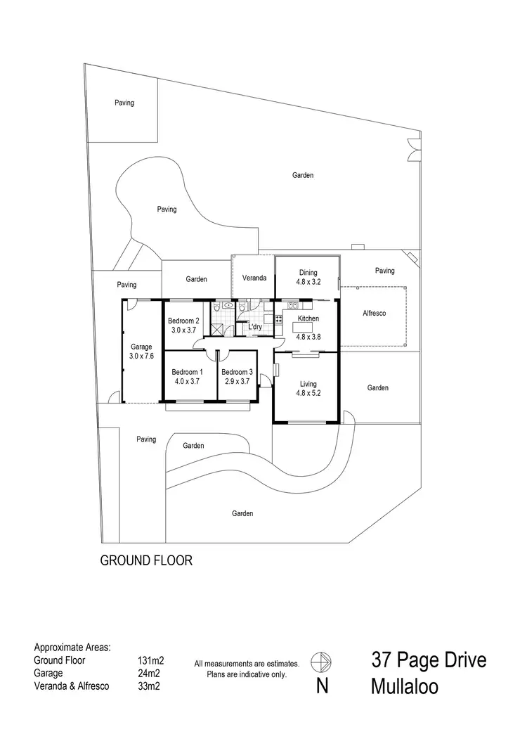 Floorplan of Homely house listing, 37 Page Drive, Mullaloo WA 6027