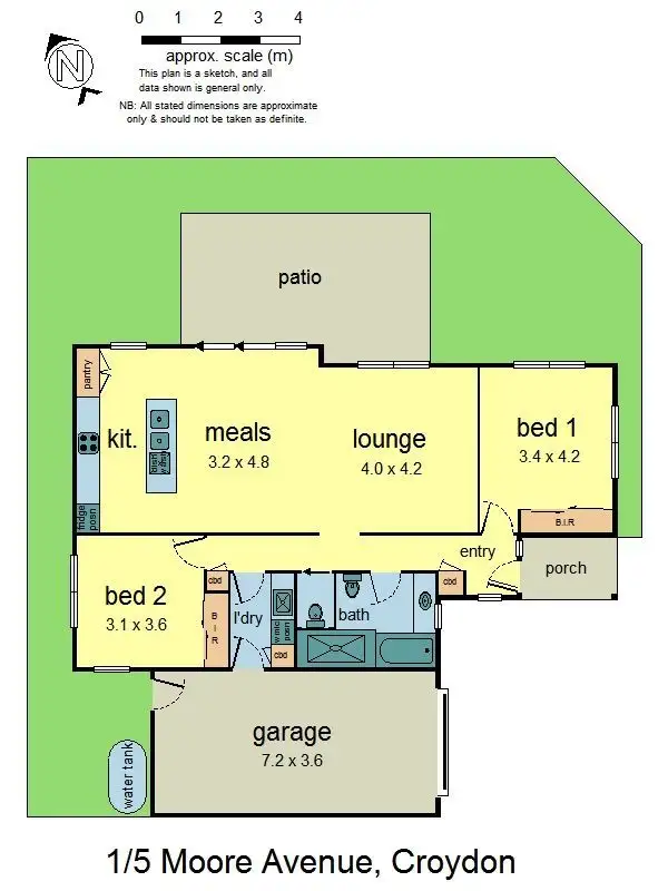 Floorplan of Homely unit listing, 1/5 Moore Avenue, Croydon VIC 3136
