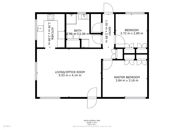 Floorplan of Homely unit listing, 2/18 Illawarra Road, Glenorchy TAS 7010
