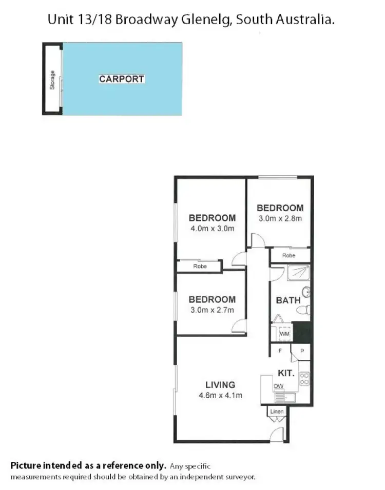 Floorplan of Homely unit listing, 13/18 Broadway, Glenelg South SA 5045