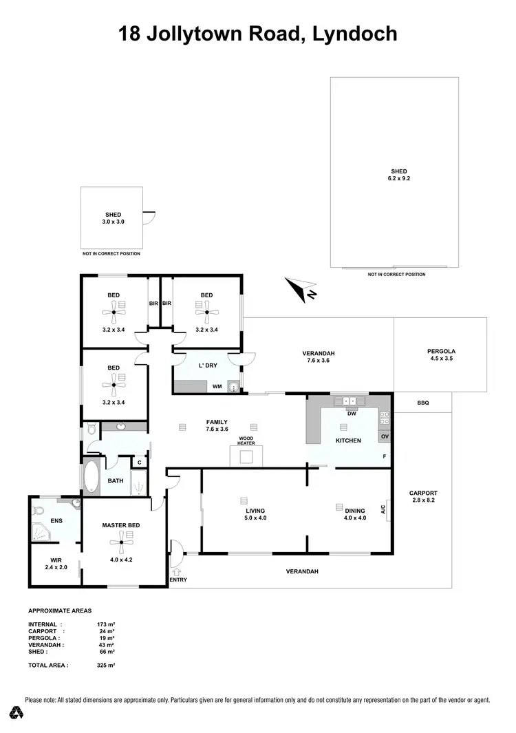 Floorplan of Homely house listing, 18 Jollytown Road, Lyndoch SA 5351