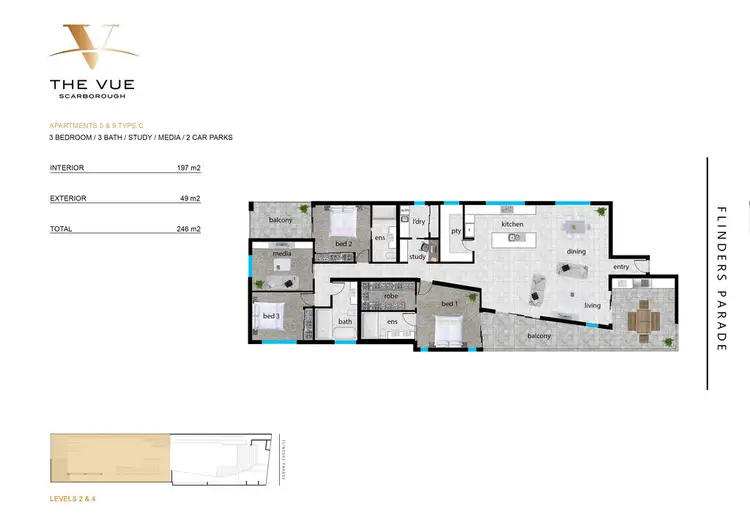 Floorplan of Homely apartment listing, Penthouse 131 Flinders Parade, Scarborough QLD 4020