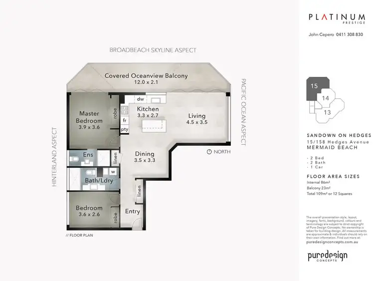 Floorplan of Homely apartment listing, 15/158 Hedges Avenue, Mermaid Beach QLD 4218