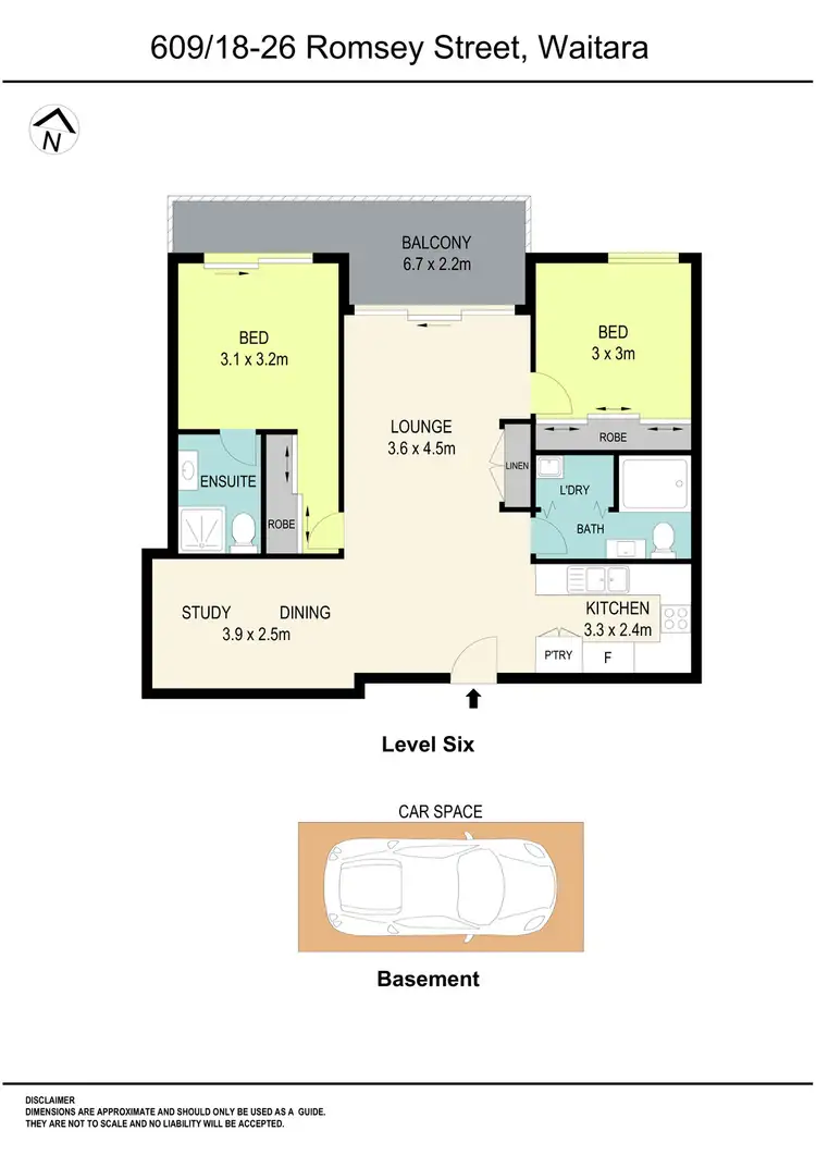 Floorplan of Homely apartment listing, 609/18-26 Romsey Street, Waitara NSW 2077