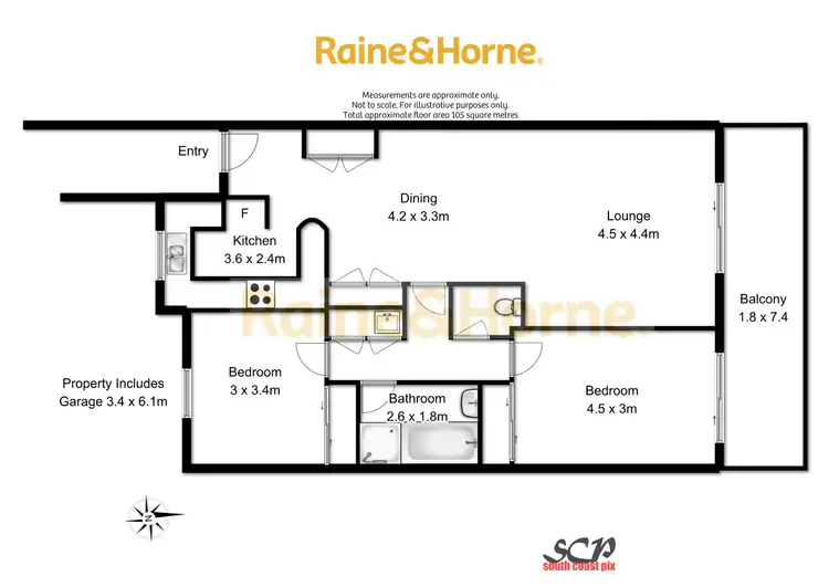 Floorplan of Homely unit listing, 18/12-18 Newth Place, Surf Beach NSW 2536