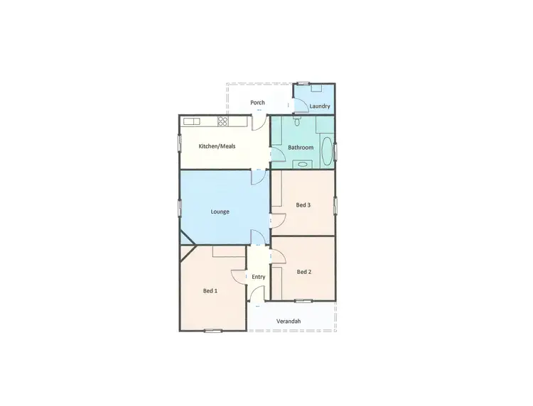 Floorplan of Homely house listing, 49 Albert Street, Ararat VIC 3377