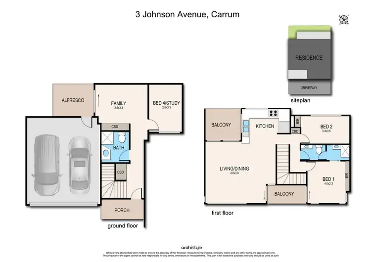 Floorplan of Homely house listing, 3 Johnson Avenue, Carrum VIC 3197