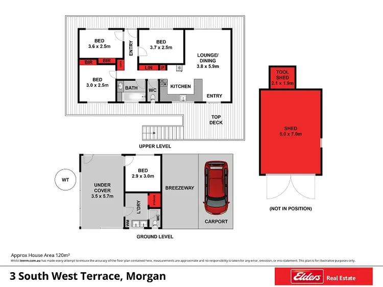 Floorplan of Homely house listing, 3 South West Terrace, Morgan SA 5320