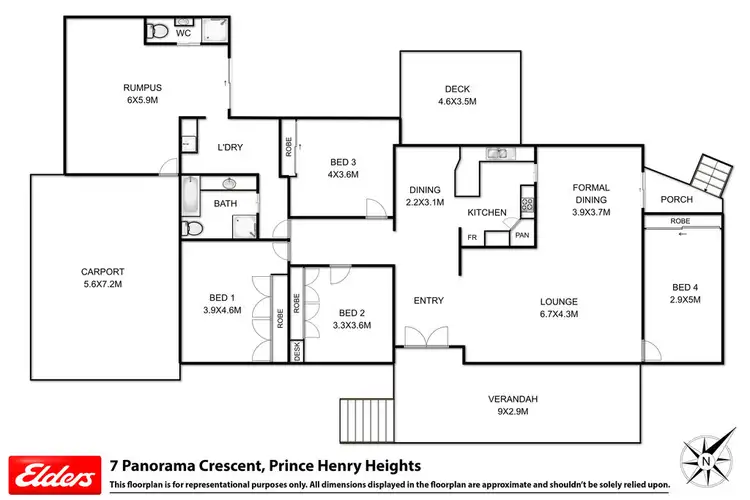 Floorplan of Homely house listing, 7 Panorama Cres, Prince Henry Heights QLD 4350