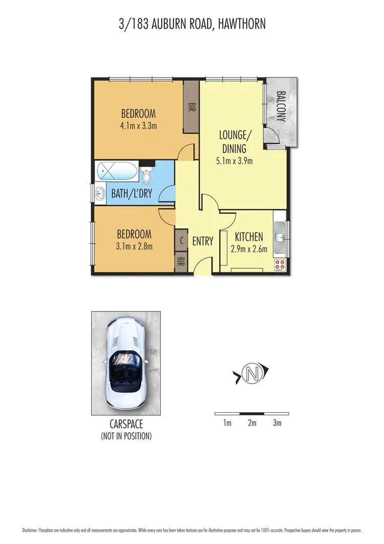 Floorplan of Homely apartment listing, 3/183 Auburn Road, Hawthorn VIC 3122