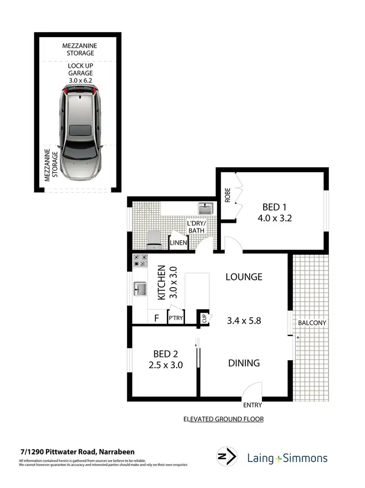 Floorplan of Homely apartment listing, 7/1290 Pittwater Road, Narrabeen NSW 2101