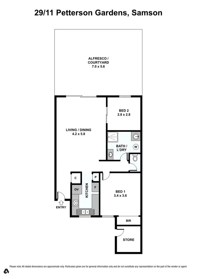 Floorplan of Homely villa listing, 29/11 Petterson Avenue, Samson WA 6163