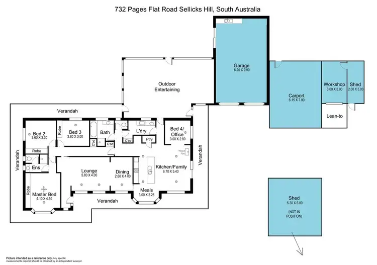 Floorplan of Homely house listing, 732 Pages Flat Road, Sellicks Hill SA 5174