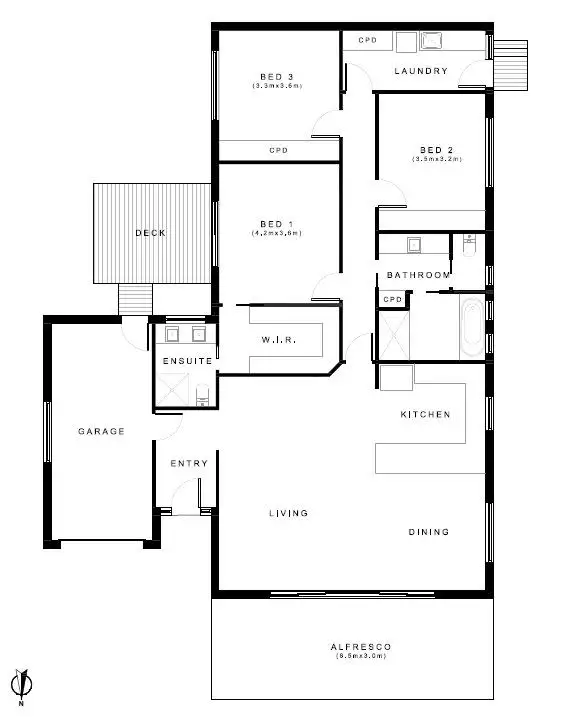 Floorplan of Homely house listing, 153C Steele Street, Devonport TAS 7310