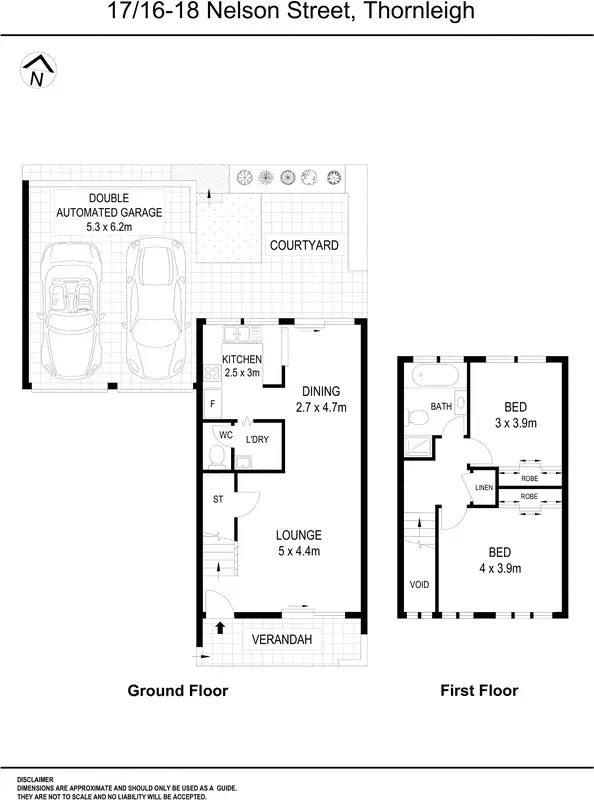 Floorplan of Homely townhouse listing, 17/16-18 Nelson Street, Thornleigh NSW 2120