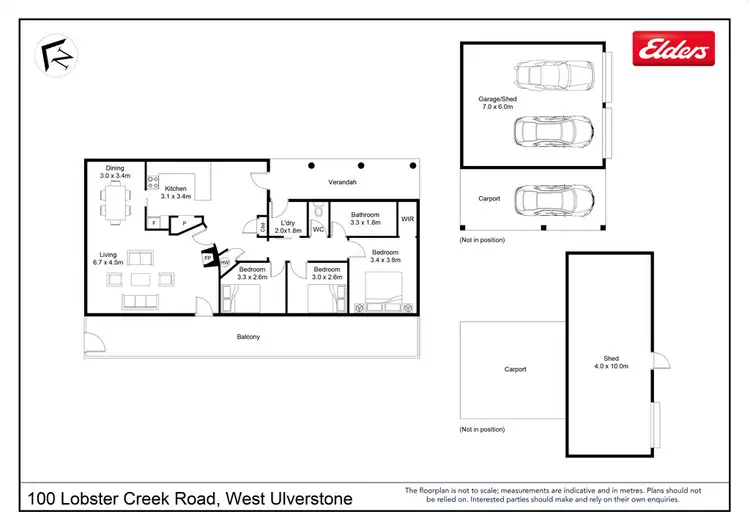 Floorplan of Homely house listing, 100 Lobster Creek Road, West Ulverstone TAS 7315