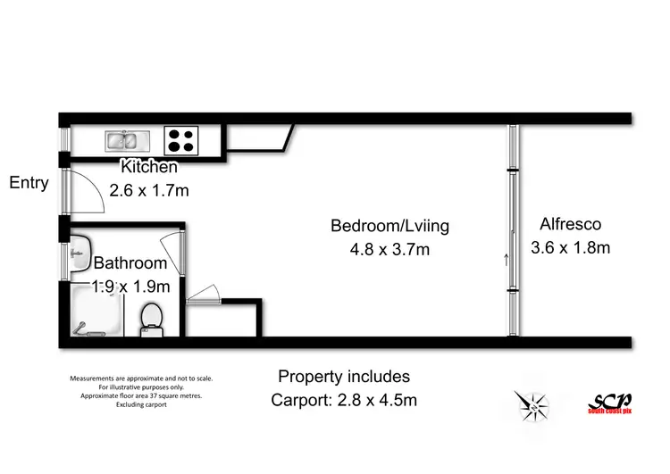 Floorplan of Homely unit listing, 12/384-388 Beach Road, Batehaven NSW 2536